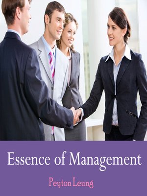 cover image of Essence of Management